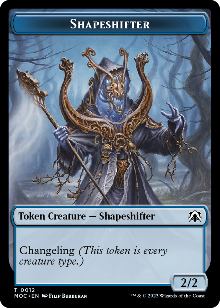 Blood // Shapeshifter Double-Sided Token [March of the Machine Commander Tokens] | Galactic Gamez