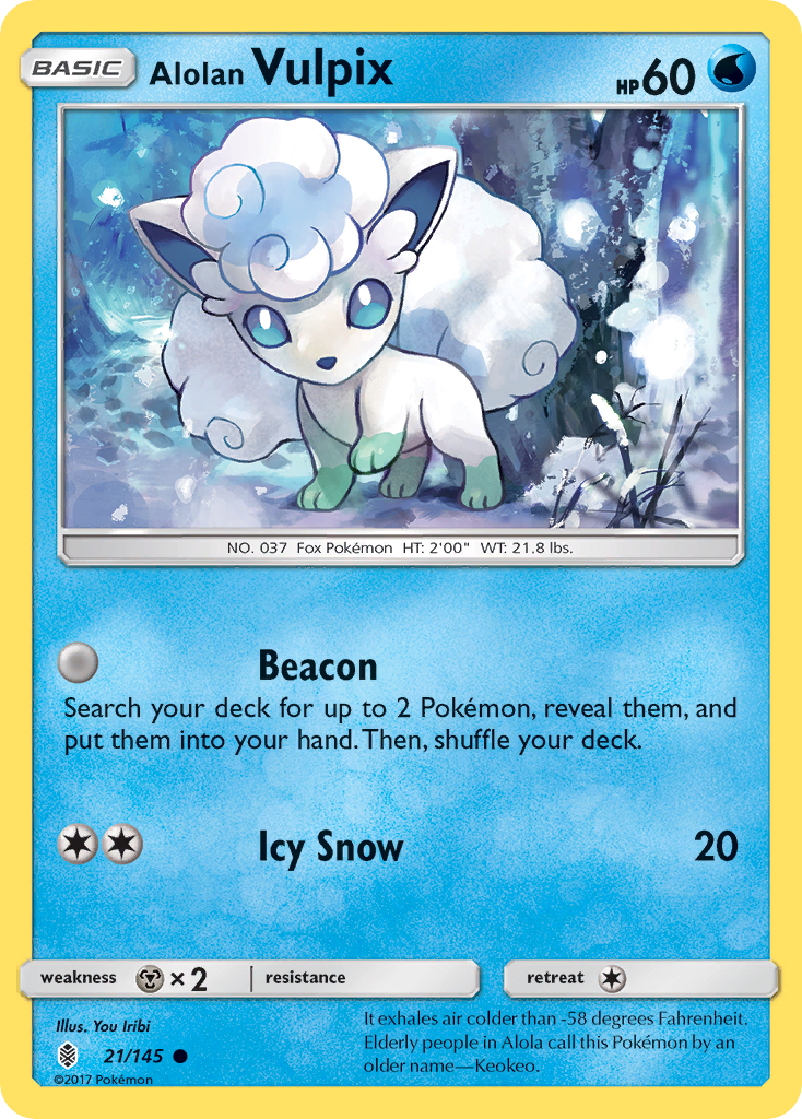 Alolan Vulpix (21/145) [Sun & Moon: Guardians Rising] | Galactic Gamez