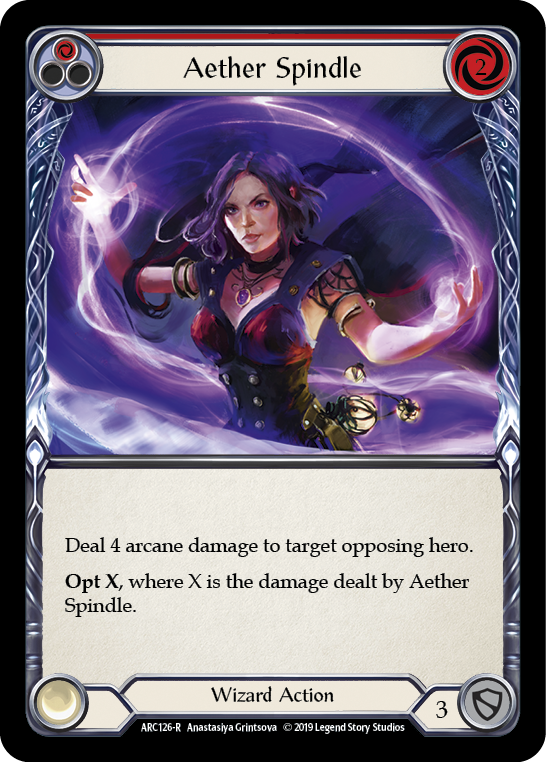 Aether Spindle (Red) [ARC126-R] (Arcane Rising)  1st Edition Rainbow Foil | Galactic Gamez