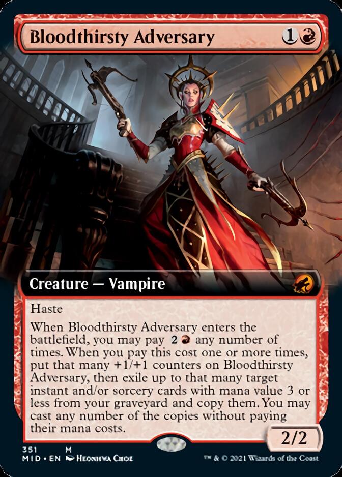 Bloodthirsty Adversary (Extended Art) [Innistrad: Midnight Hunt] | Galactic Gamez