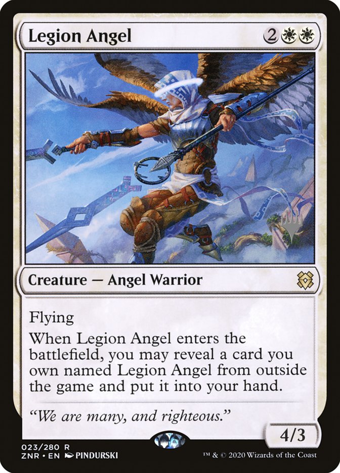 Legion Angel (Promo Pack) [Zendikar Rising Promos] | Galactic Gamez