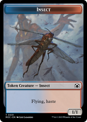 Soldier // Insect Double-Sided Token [March of the Machine Commander Tokens] | Galactic Gamez