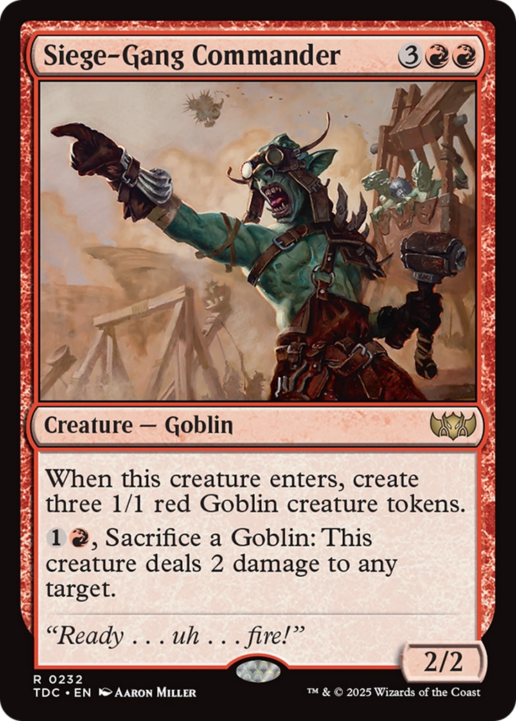 Siege-Gang Commander [Tarkir: Dragonstorm Commander] | Galactic Gamez