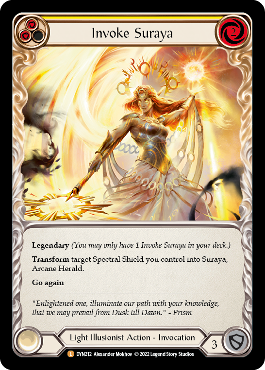 Invoke Suraya // Suraya, Archangel of Knowledge [DYN212] (Dynasty)  Cold Foil | Galactic Gamez