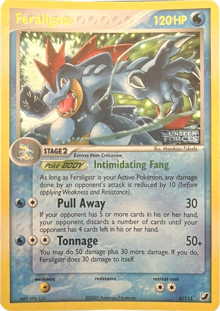 Feraligatr (4/115) (Stamped) [EX: Unseen Forces] | Galactic Gamez