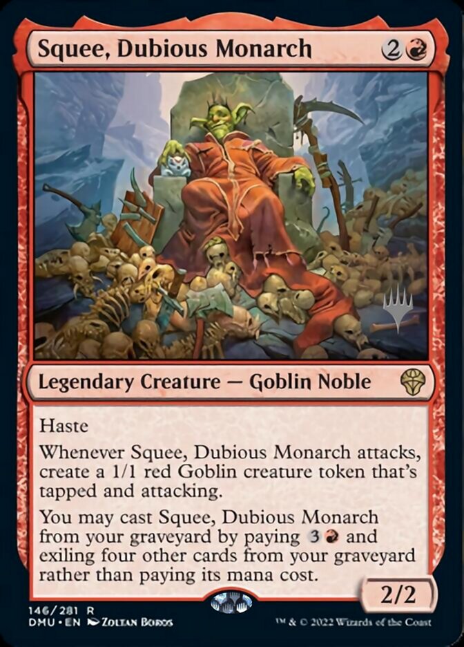 Squee, Dubious Monarch (Promo Pack) [Dominaria United Promos] | Galactic Gamez