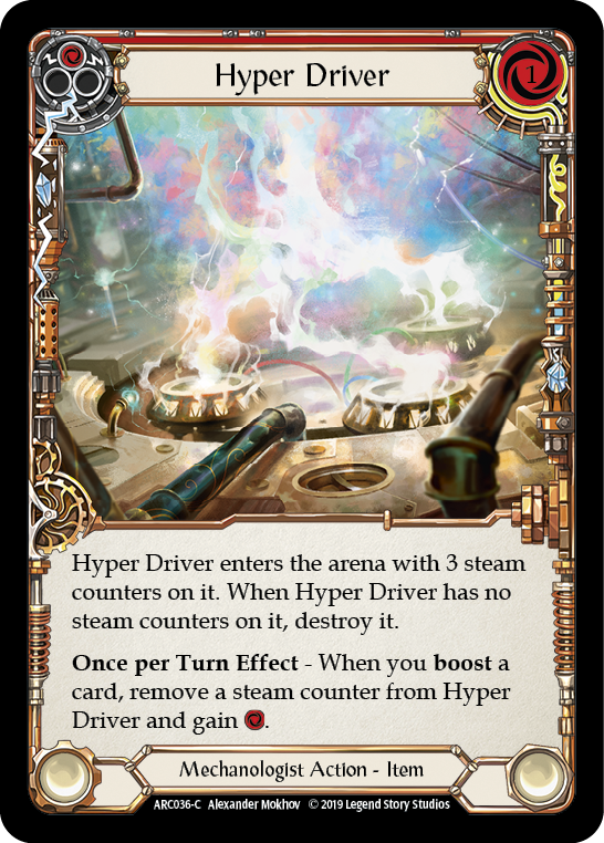 Hyper Driver [ARC036-C] (Arcane Rising)  1st Edition Rainbow Foil | Galactic Gamez