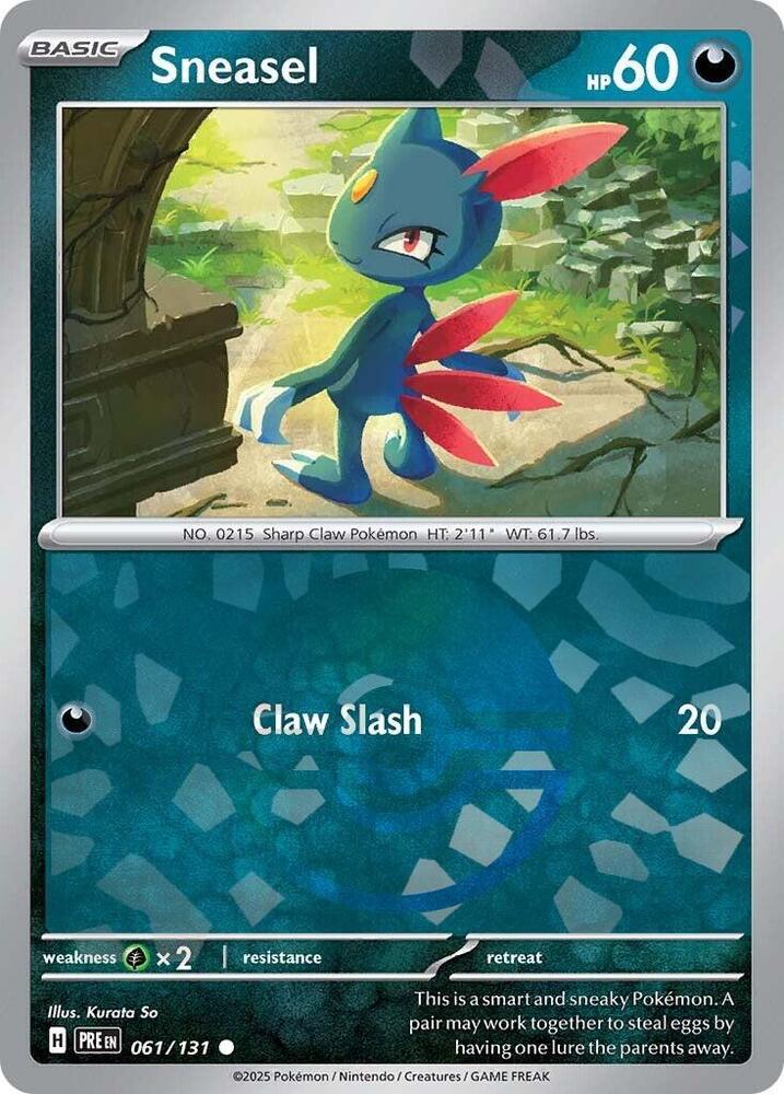 Sneasel (061/131) (Poke Ball Pattern) [Scarlet & Violet: Prismatic Evolutions] | Galactic Gamez