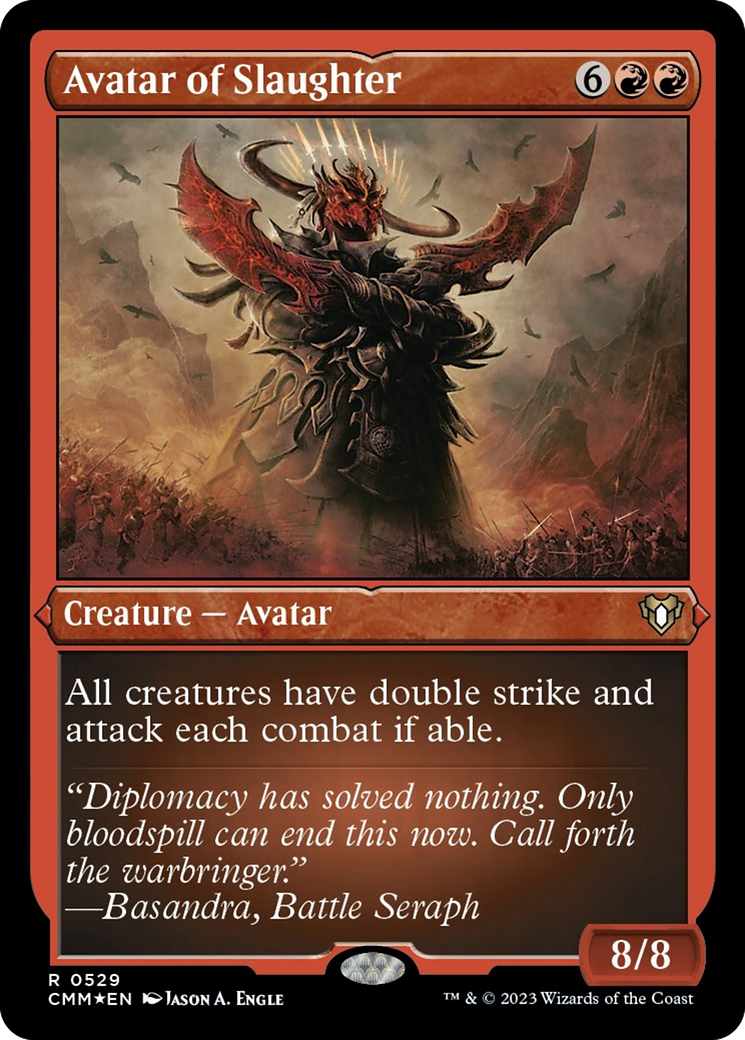 Avatar of Slaughter (Foil Etched) [Commander Masters] | Galactic Gamez