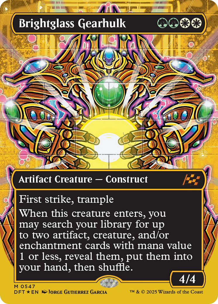 Brightglass Gearhulk (Borderless) (First-Place Foil) [Aetherdrift] | Galactic Gamez