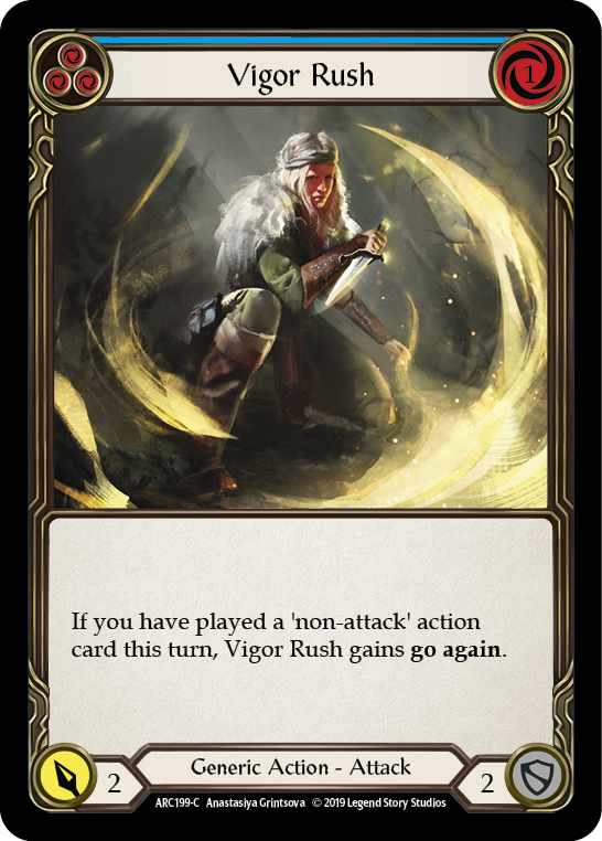 Vigor Rush (Blue) [ARC199-C] (Arcane Rising)  1st Edition Normal | Galactic Gamez