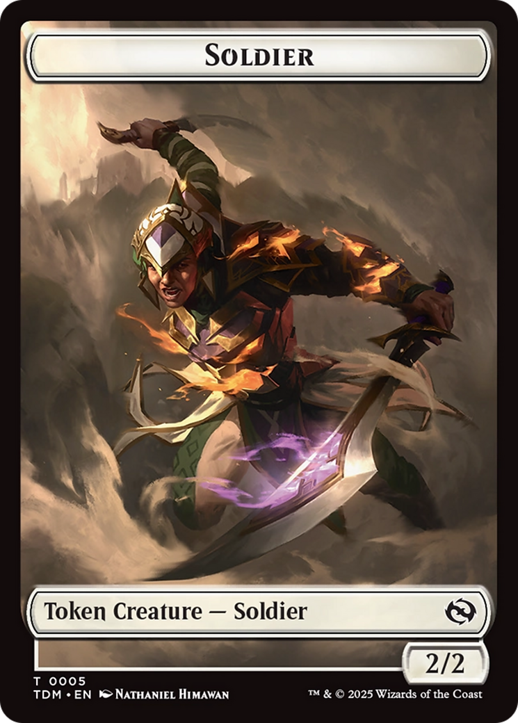 Solider (0004) // Solider (0005) Double-Sided Token [Tarkir: Dragonstorm Tokens] | Galactic Gamez