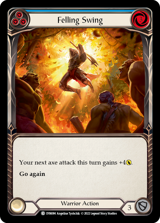 Felling Swing (Blue) [DYN084] (Dynasty)  Rainbow Foil | Galactic Gamez