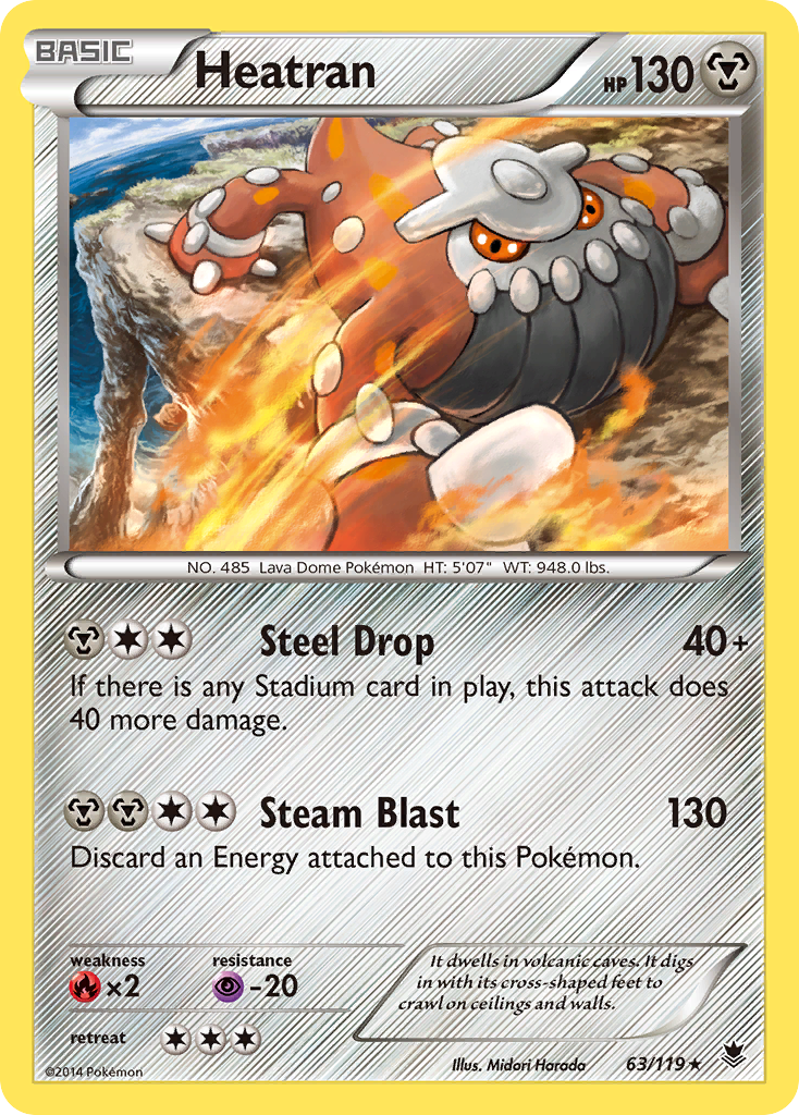 Heatran (63/119) [XY: Phantom Forces] | Galactic Gamez