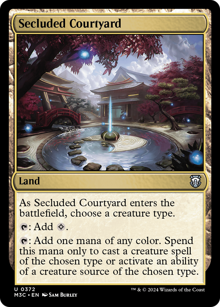Secluded Courtyard (Ripple Foil) [Modern Horizons 3 Commander] | Galactic Gamez