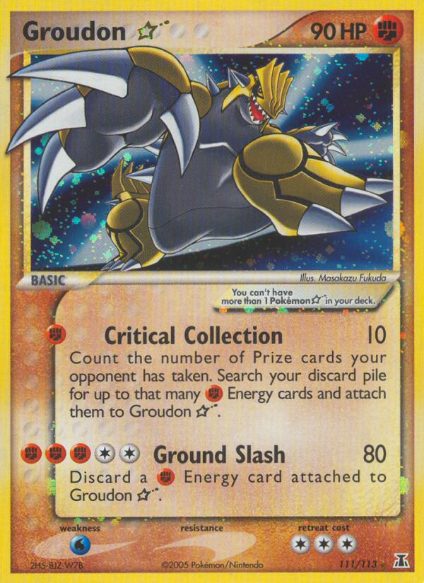 Groudon Star (111/113) [EX: Delta Species] | Galactic Gamez