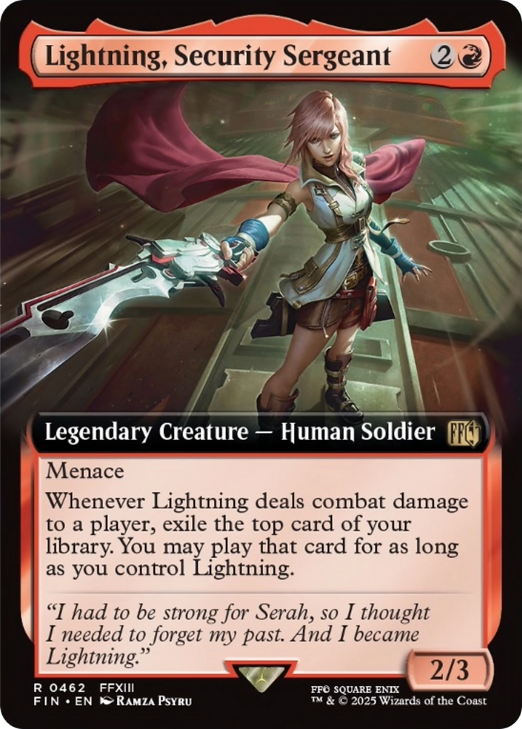 Lightning, Security Sergeant (Extended Art) [FINAL FANTASY] | Galactic Gamez