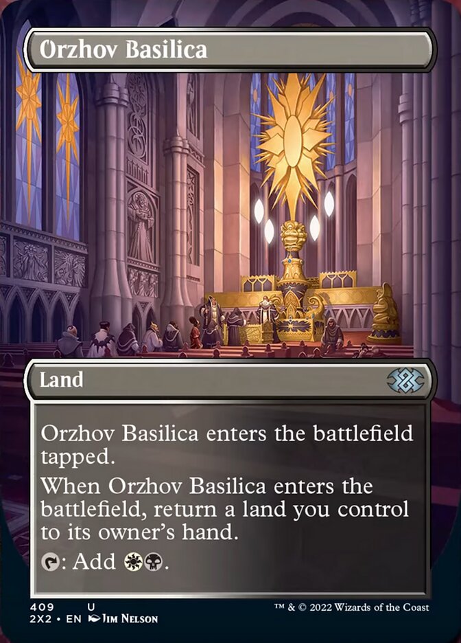 Orzhov Basilica (Borderless Alternate Art) [Double Masters 2022] | Galactic Gamez