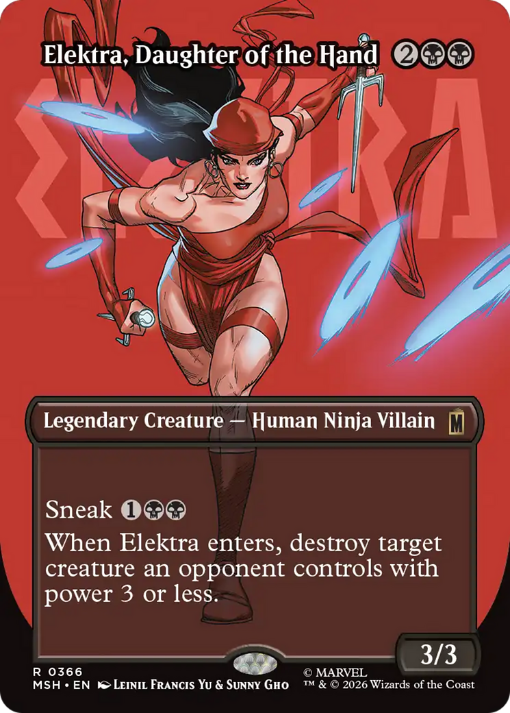Elektra, Daughter of the Hand (Borderless) (366) [Marvel Super Heroes] | Galactic Gamez