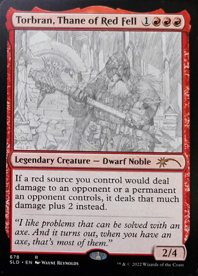 Torbran, Thane of Red Fell (Sketch) [Secret Lair Drop Promos] | Galactic Gamez