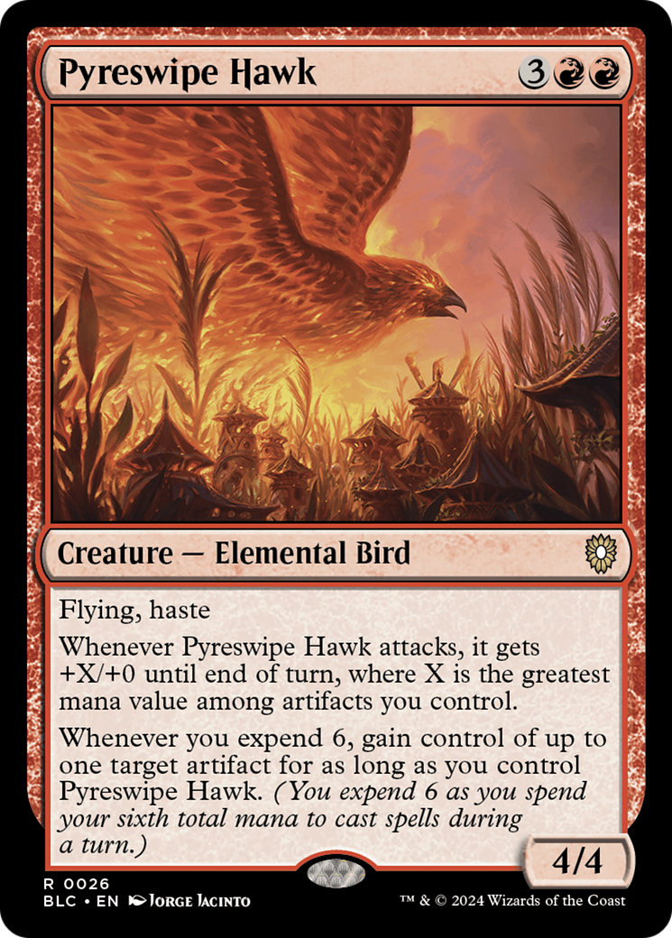 Pyreswipe Hawk [Bloomburrow Commander] | Galactic Gamez