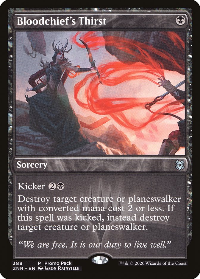 Bloodchief's Thirst (Promo Pack) [Zendikar Rising Promos] | Galactic Gamez