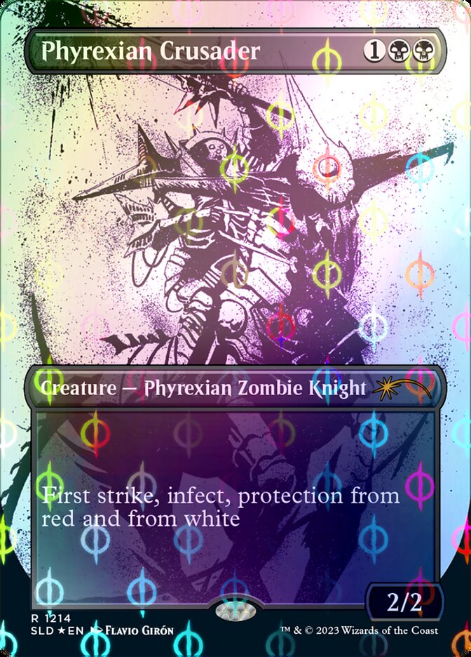 Phyrexian Crusader (Borderless Ichor Step-and-Compleat Foil) [Secret Lair Drop Series] | Galactic Gamez