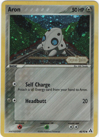 Aron (48/92) (Stamped) [EX: Legend Maker] | Galactic Gamez