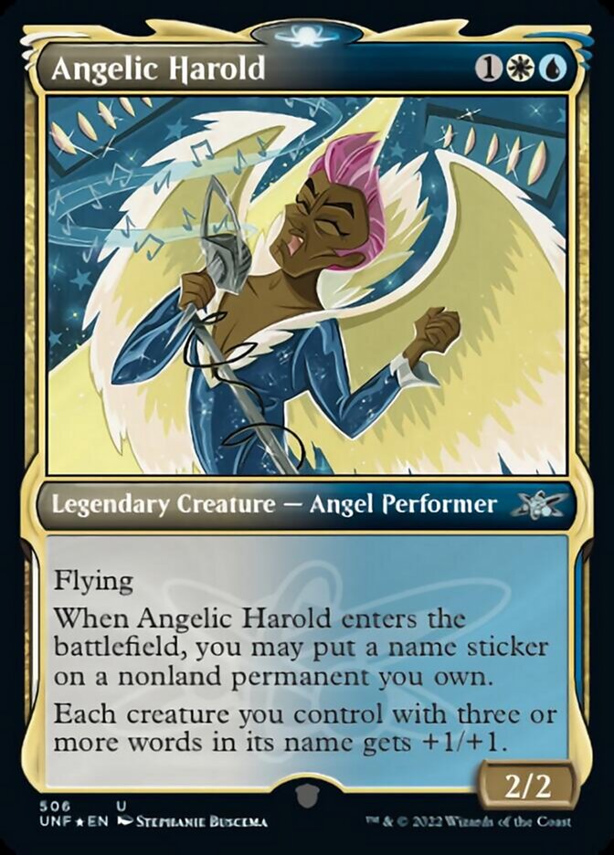 Angelic Harold (Showcase) (Galaxy Foil) [Unfinity] | Galactic Gamez