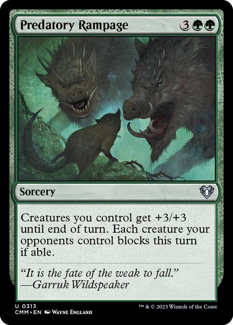 Predatory Rampage [Commander Masters] | Galactic Gamez