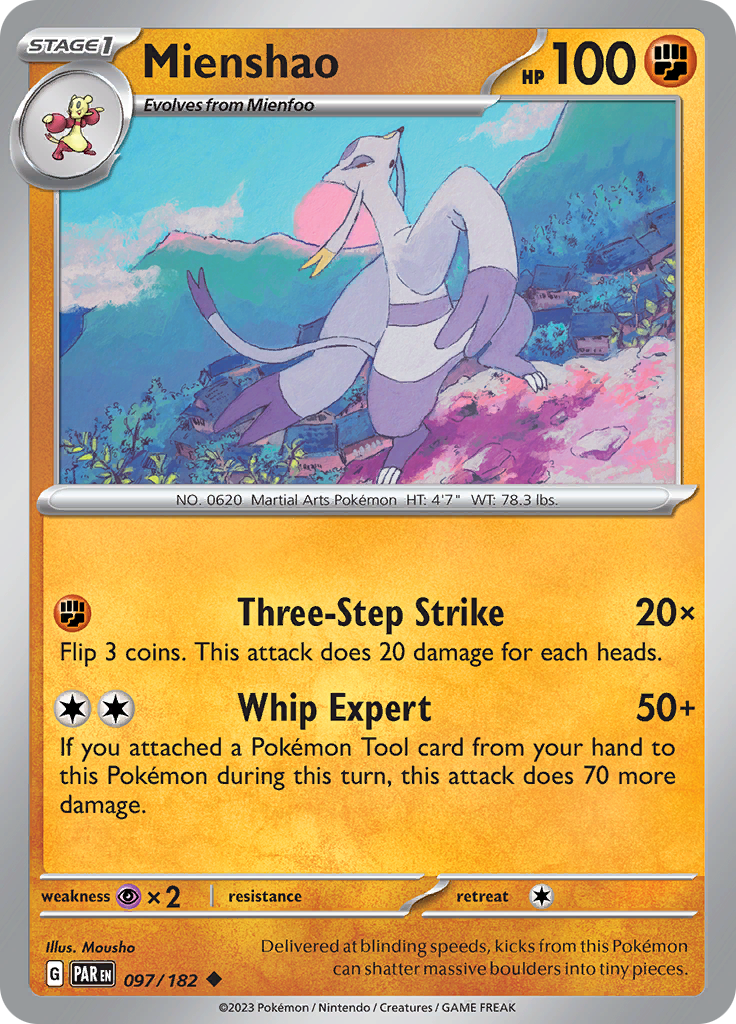 Mienshao (097/182) [Scarlet & Violet: Paradox Rift] | Galactic Gamez