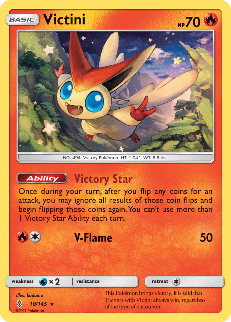 Victini (10/145) [Sun & Moon: Guardians Rising] | Galactic Gamez