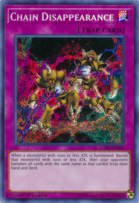 Chain Disappearance [LCKC-EN094] Secret Rare | Galactic Gamez