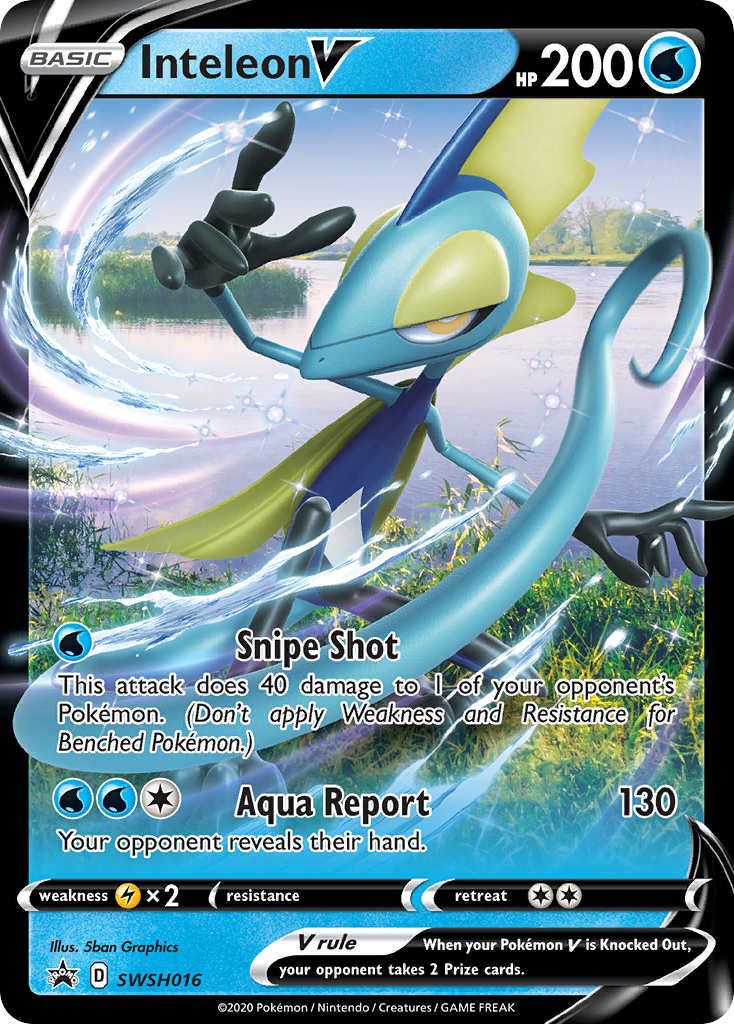 Inteleon V (SWSH016) (Jumbo Card) [Sword & Shield: Black Star Promos] | Galactic Gamez