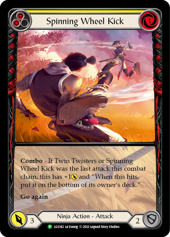 Spinning Wheel Kick (Yellow) [LGS142] (Promo)  Rainbow Foil | Galactic Gamez