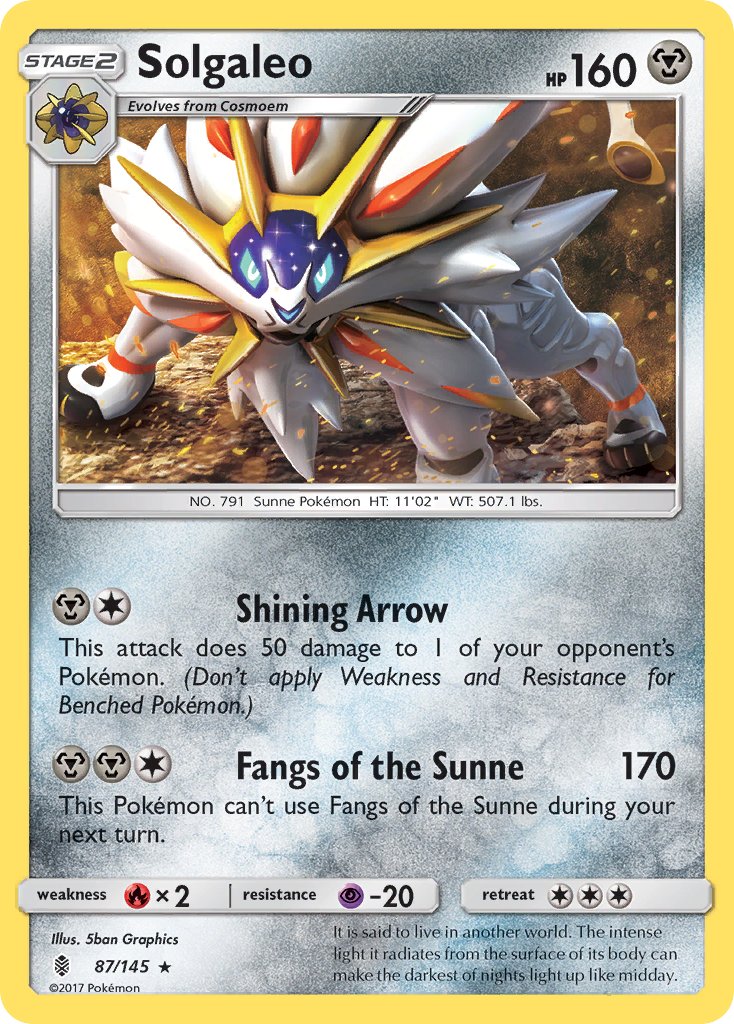 Solgaleo (87/145) (Theme Deck Exclusive) [Sun & Moon: Guardians Rising] | Galactic Gamez