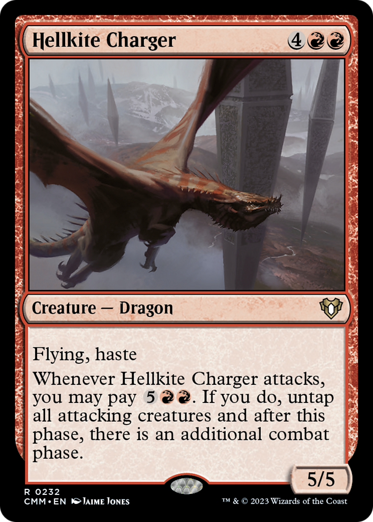 Hellkite Charger (Foil Etched) [Commander Masters] | Galactic Gamez