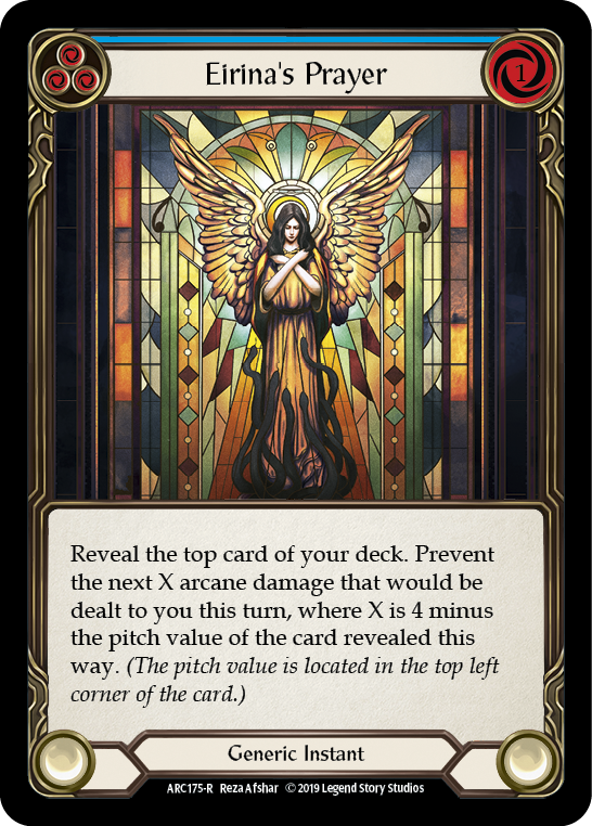 Eirina's Prayer (Blue) [ARC175-R] (Arcane Rising)  1st Edition Normal | Galactic Gamez