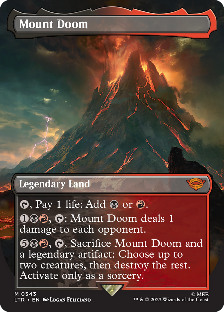 Mount Doom (Borderless Alternate Art) [The Lord of the Rings: Tales of Middle-Earth] | Galactic Gamez