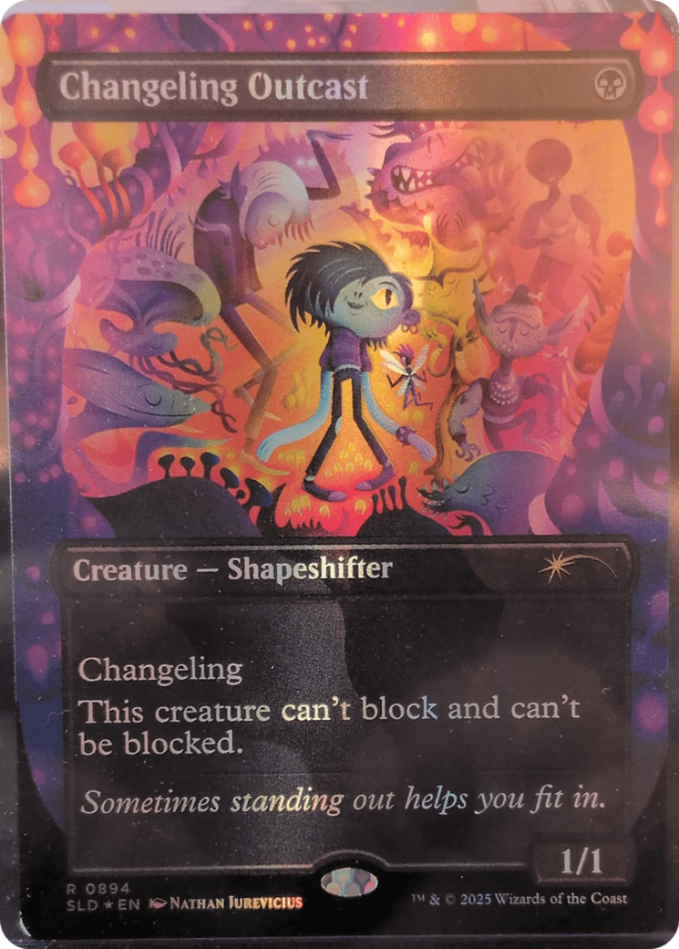 Changeling Outcast (Rainbow Foil) [Secret Lair Drop Series] | Galactic Gamez