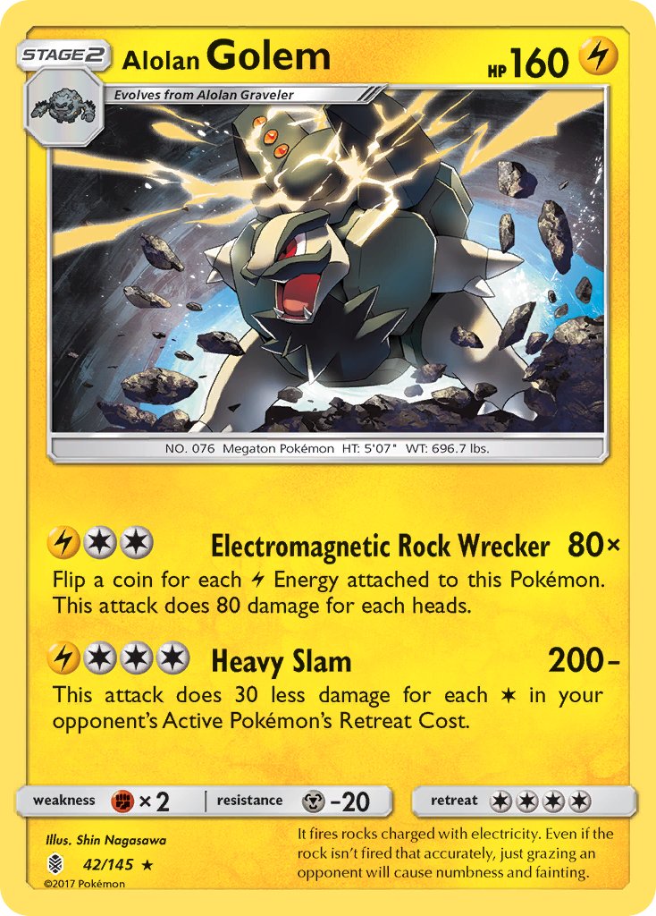 Alolan Golem (42/145) (Cosmos Holo) (Blister Exclusive) [Sun & Moon: Guardians Rising] | Galactic Gamez