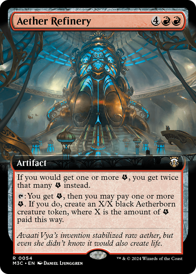 Aether Refinery (Extended Art) (Ripple Foil) [Modern Horizons 3 Commander] | Galactic Gamez