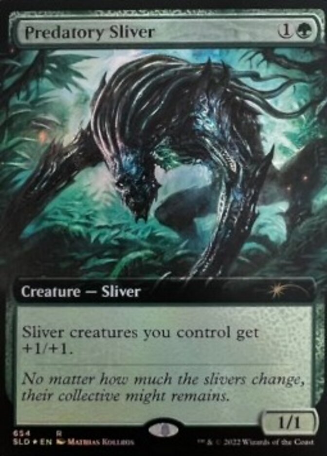 Predatory Sliver (Extended Art) [Secret Lair Drop Promos] | Galactic Gamez