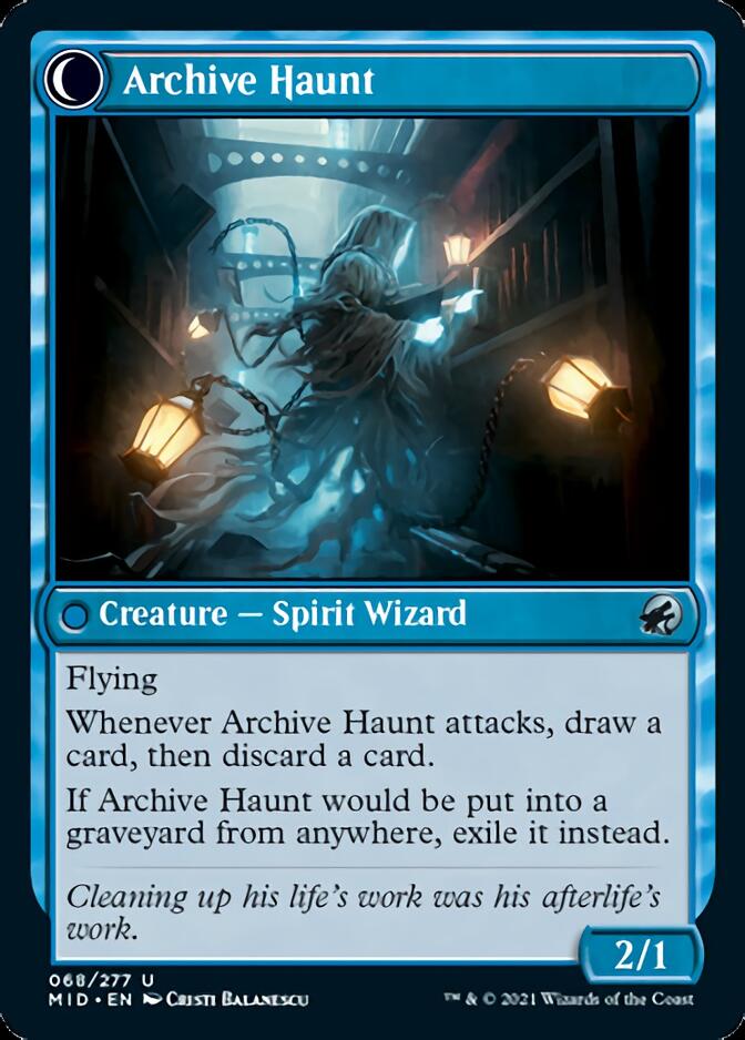 Overwhelmed Archivist // Archive Haunt [Innistrad: Midnight Hunt] | Galactic Gamez