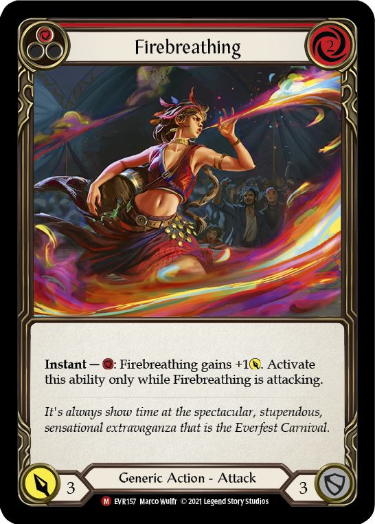 Firebreathing [EVR157] (Everfest)  1st Edition Rainbow Foil | Galactic Gamez