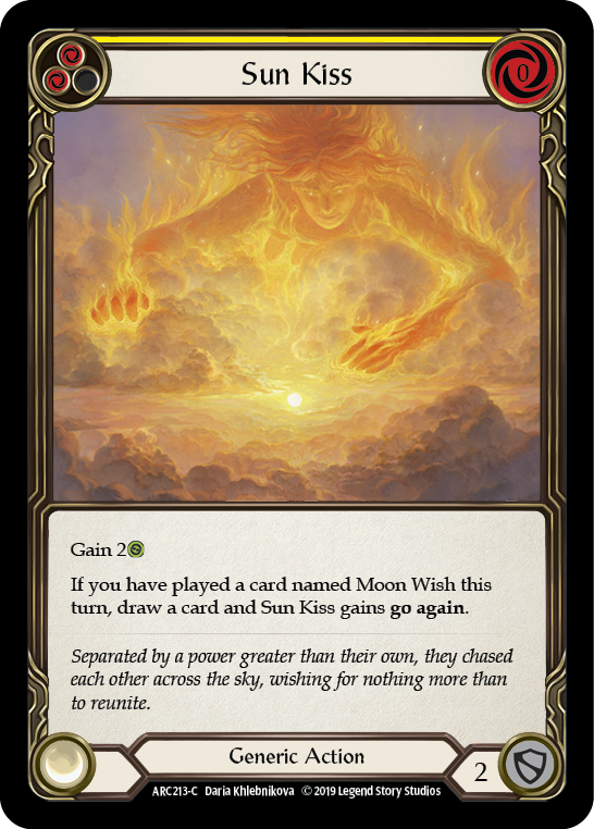 Sun Kiss (Yellow) [ARC213-C] (Arcane Rising)  1st Edition Rainbow Foil | Galactic Gamez