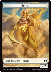 Spirit (0006) // Spirit (0007) Double-Sided Token [Tarkir: Dragonstorm Tokens] | Galactic Gamez