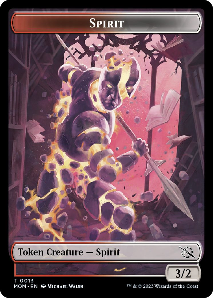 Treasure (20) // Spirit (13) Double-Sided Token [March of the Machine Tokens] | Galactic Gamez