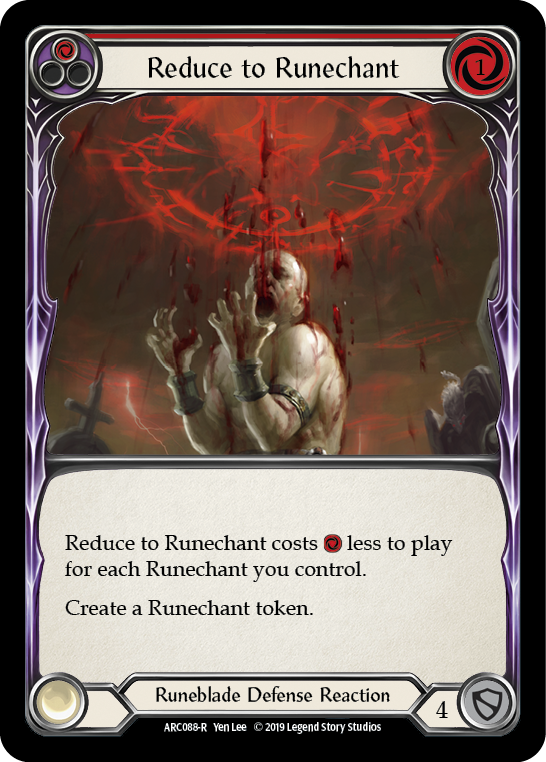 Reduce to Runechant (Red) [ARC088-R] (Arcane Rising)  1st Edition Rainbow Foil | Galactic Gamez