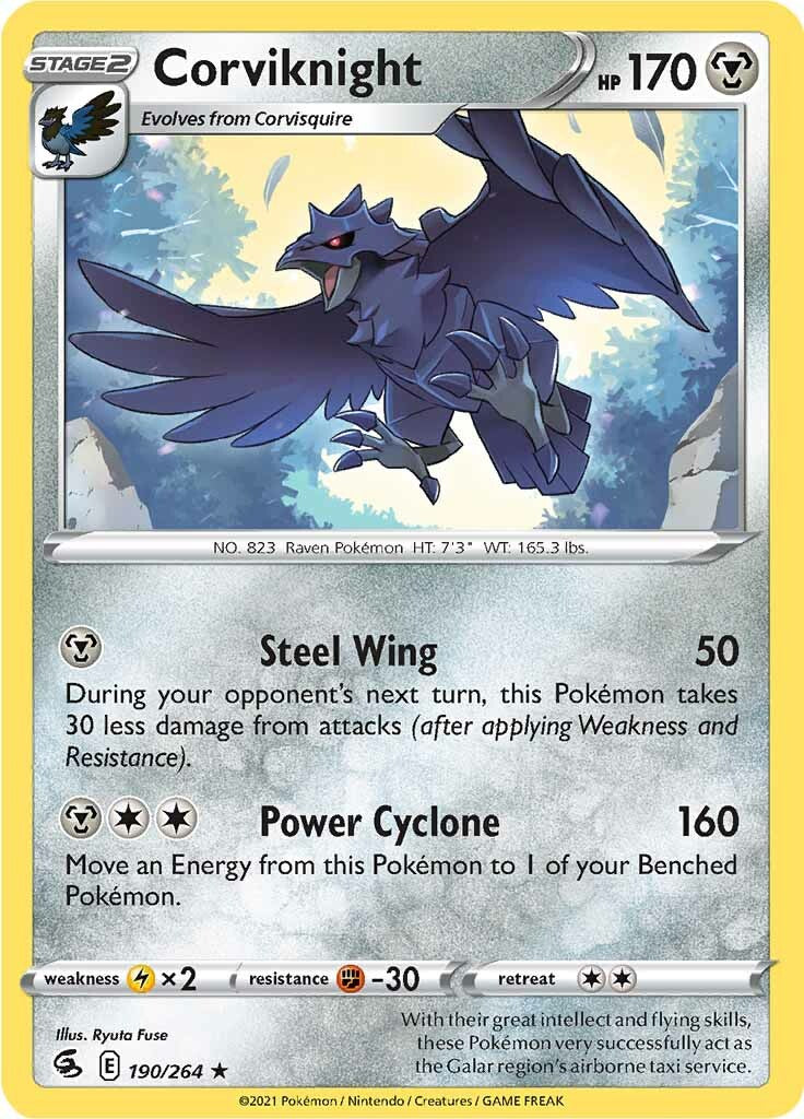 Corviknight (190/264) [Sword & Shield: Fusion Strike] | Galactic Gamez